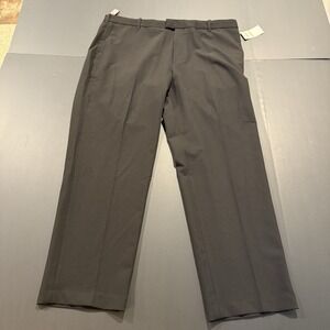 Van Heusen Men's 40x30 Black Flat Front Flex Waistband Dress Pants - NWT